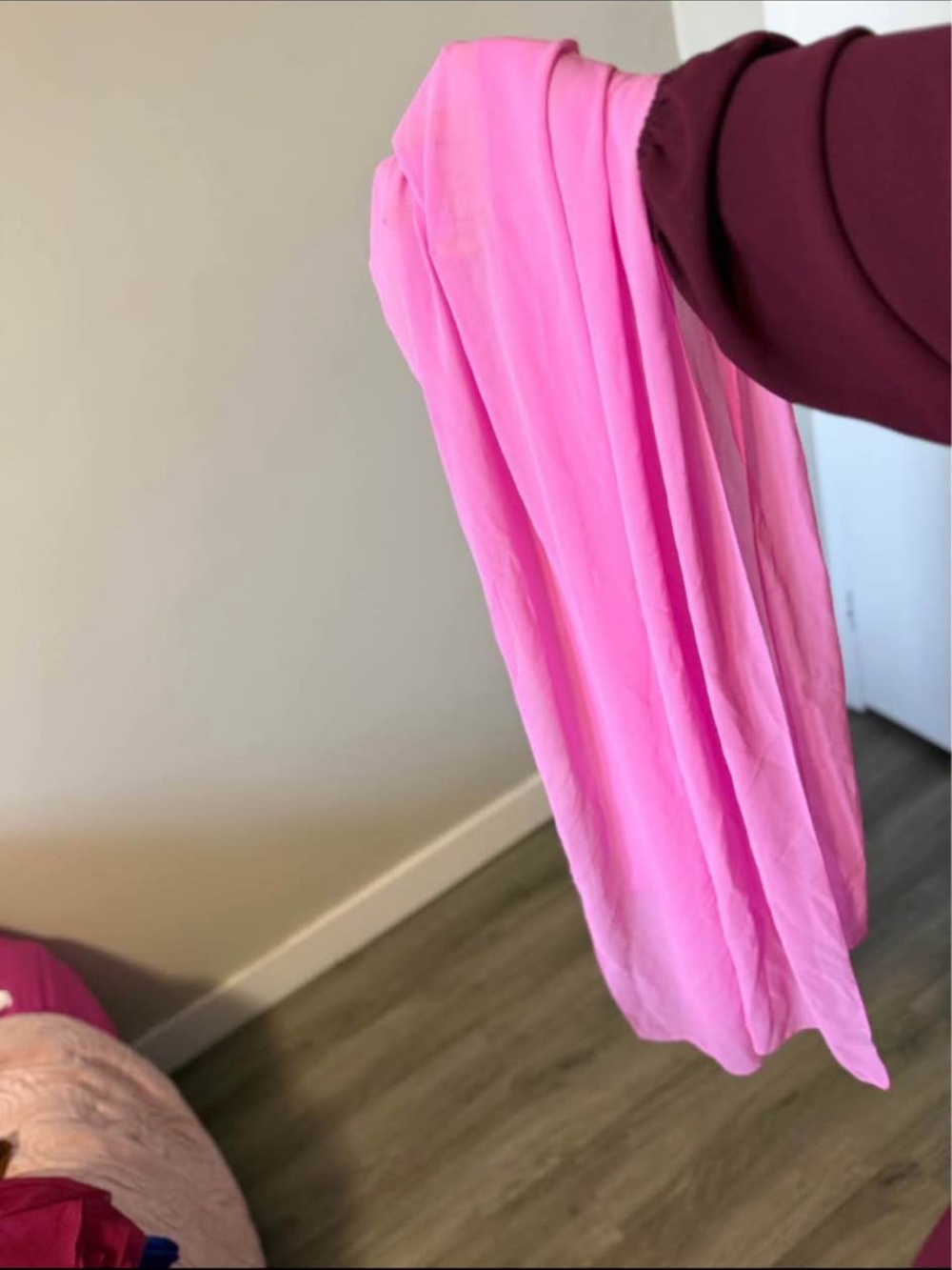 Lala hijabs | baby pink chiffon hijab
